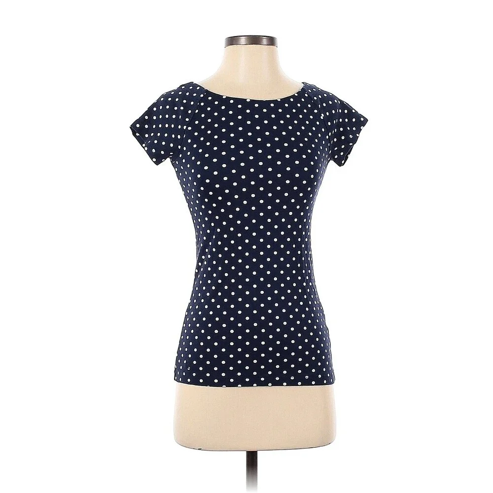 Lauren Ralph Lauren Polka Dot Short Sleeve Cotton Tee shirt (NWT) - Picture 3 of 3